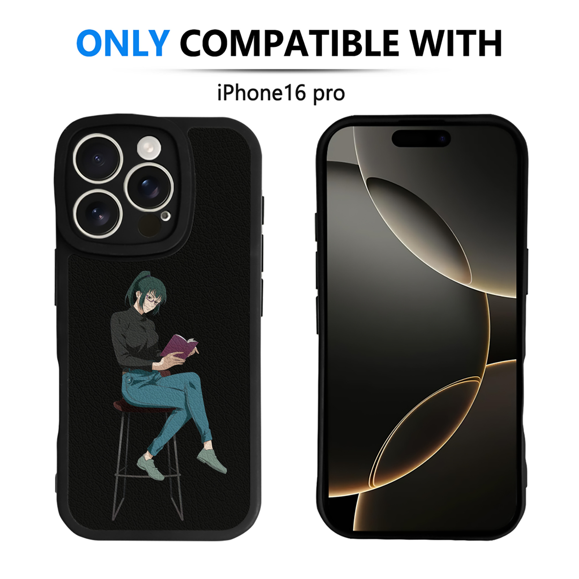 （画像用） 呪術廻戦 Jujutsu Kaisen 【iPhone 16シリーズ対応】シリコンスマホケース（レザー調） 材質：シリコン